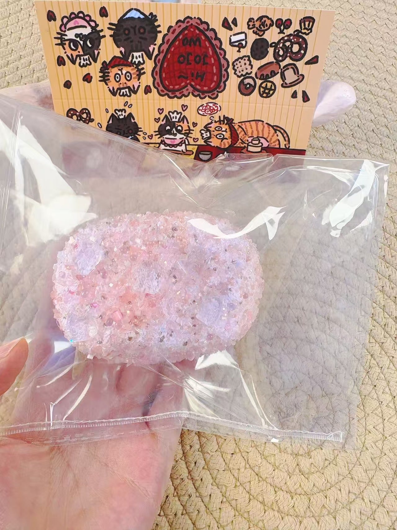 hijojowo 豊富猫表情キラキラ　ピンク