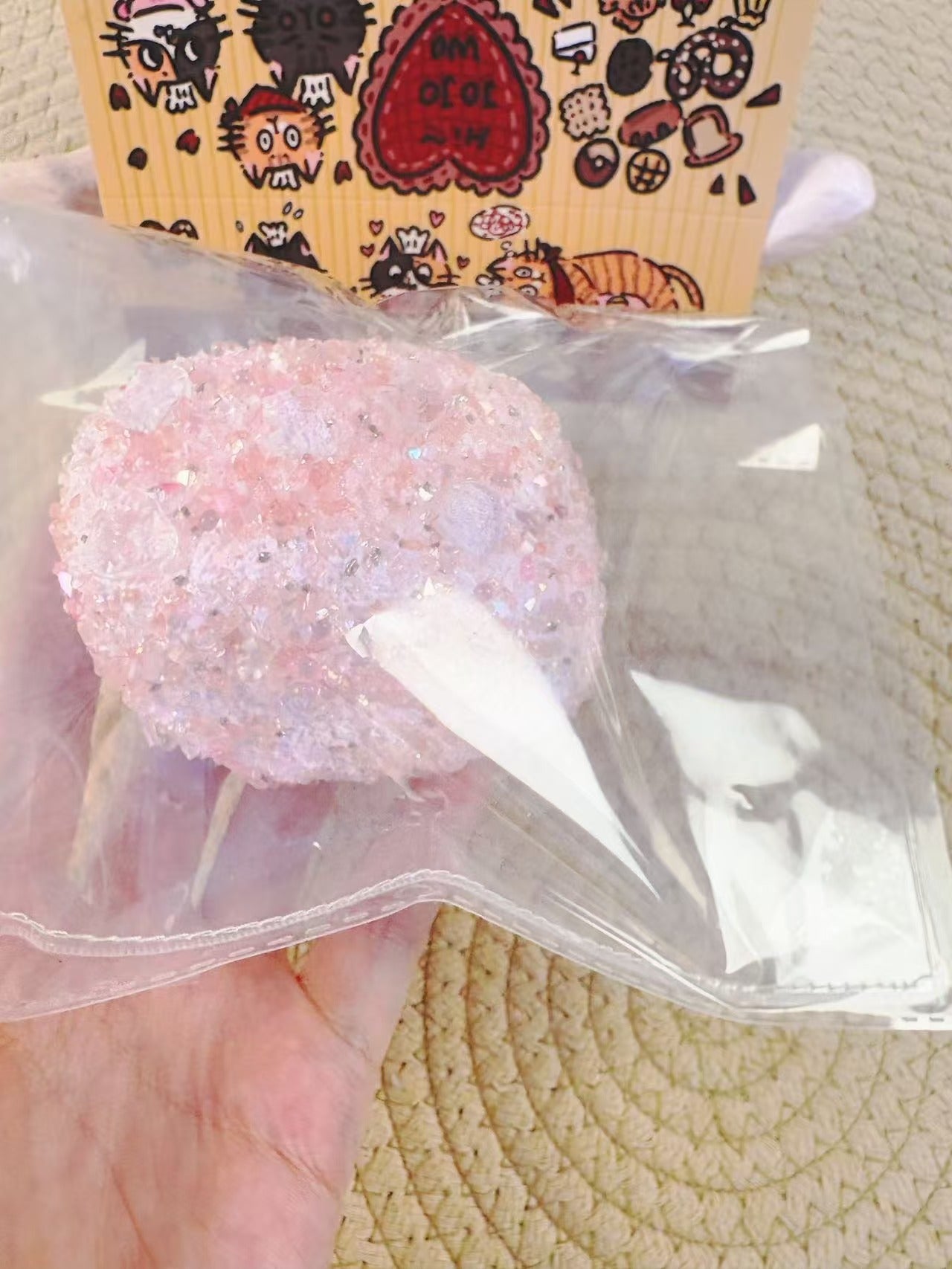 hijojowo 豊富猫表情キラキラ　ピンク